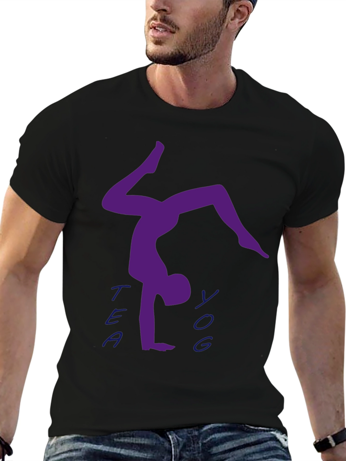 Yoga Handstand T-Shirt - Tea Yoga Design