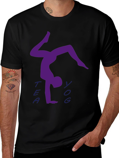 Yoga Handstand T-Shirt - Tea Yoga Design