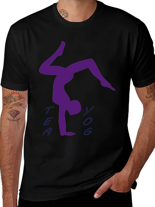 Yoga Handstand T-Shirt - Tea Yoga Design