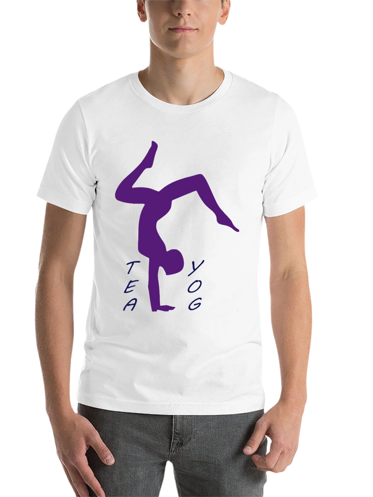 Yoga Handstand T-Shirt - Tea Yoga Design