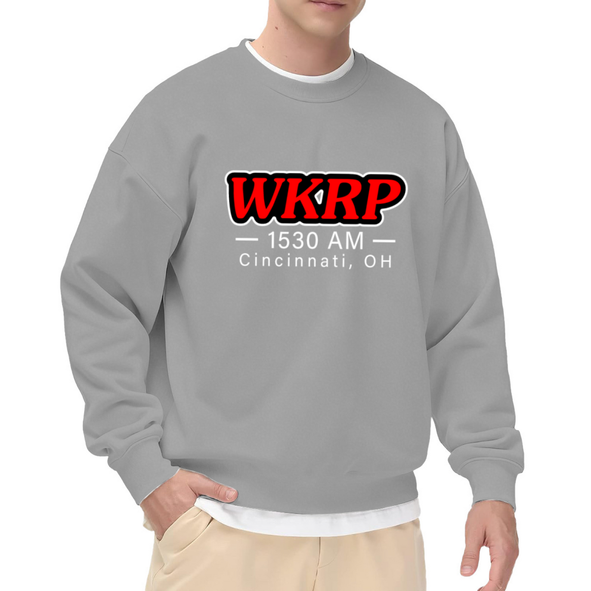 WKRP 1530 AM Cincinnati OH Vintage Radio Show Crewneck Sweatshirt