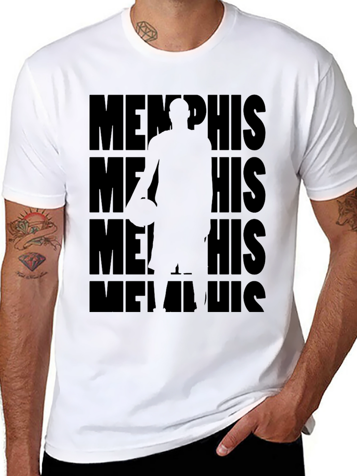Memphis Basketball Graphic Tee - Black
