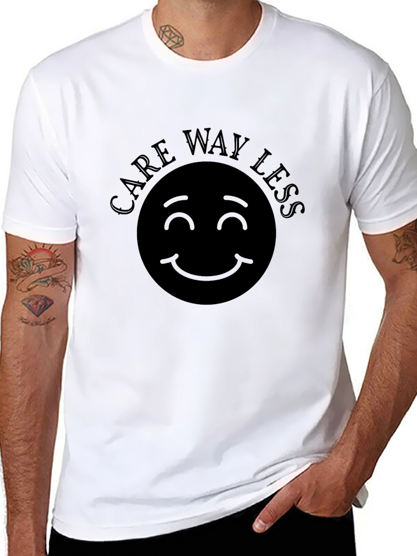Care Way Less T-Shirt - Relaxed Graphic Tee