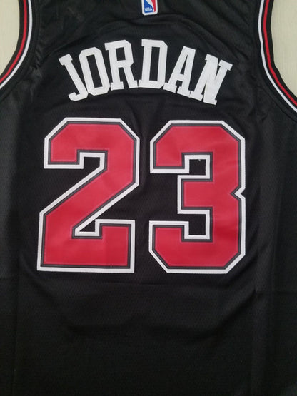 Men's Chicago Bulls Michael Jordan #23 Black Fast Break Replica Player Jerseys