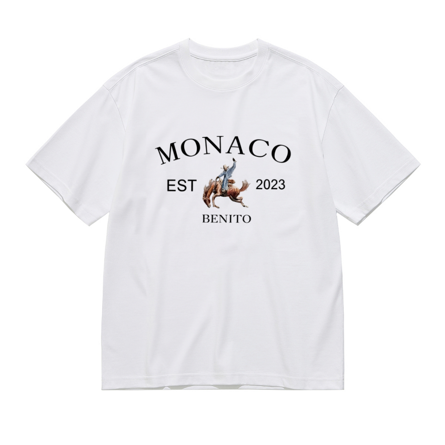 Monaco Est 2023 Benito Wild West Cowboy Horse Western Style Tee