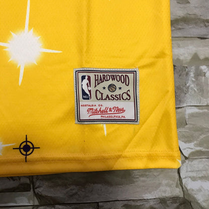 Men's Los Angeles Lakers LeBron James Yellow Hardwood Classics Swingman Jerseys
