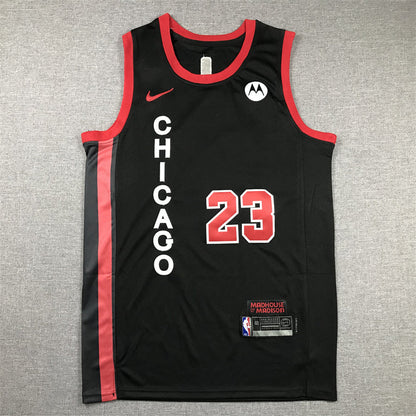 Men's Chicago Bulls Michael Jordan #23 Black 2023/24 Swingman Jerseys - City Edition