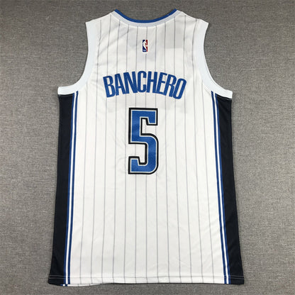 Men's Orlando Magic Paolo Banchero #5 White 2022/23 Fast Break Replica Jerseys - Association Edition