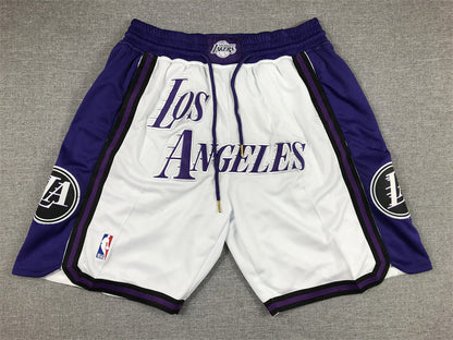Men's Los Angeles Lakers White 2022/23 Basketball Shorts1 City Edition