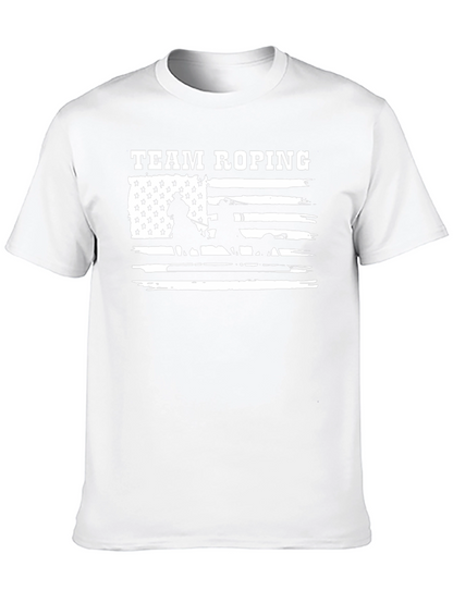Team Roping American Flag Graphic Tee