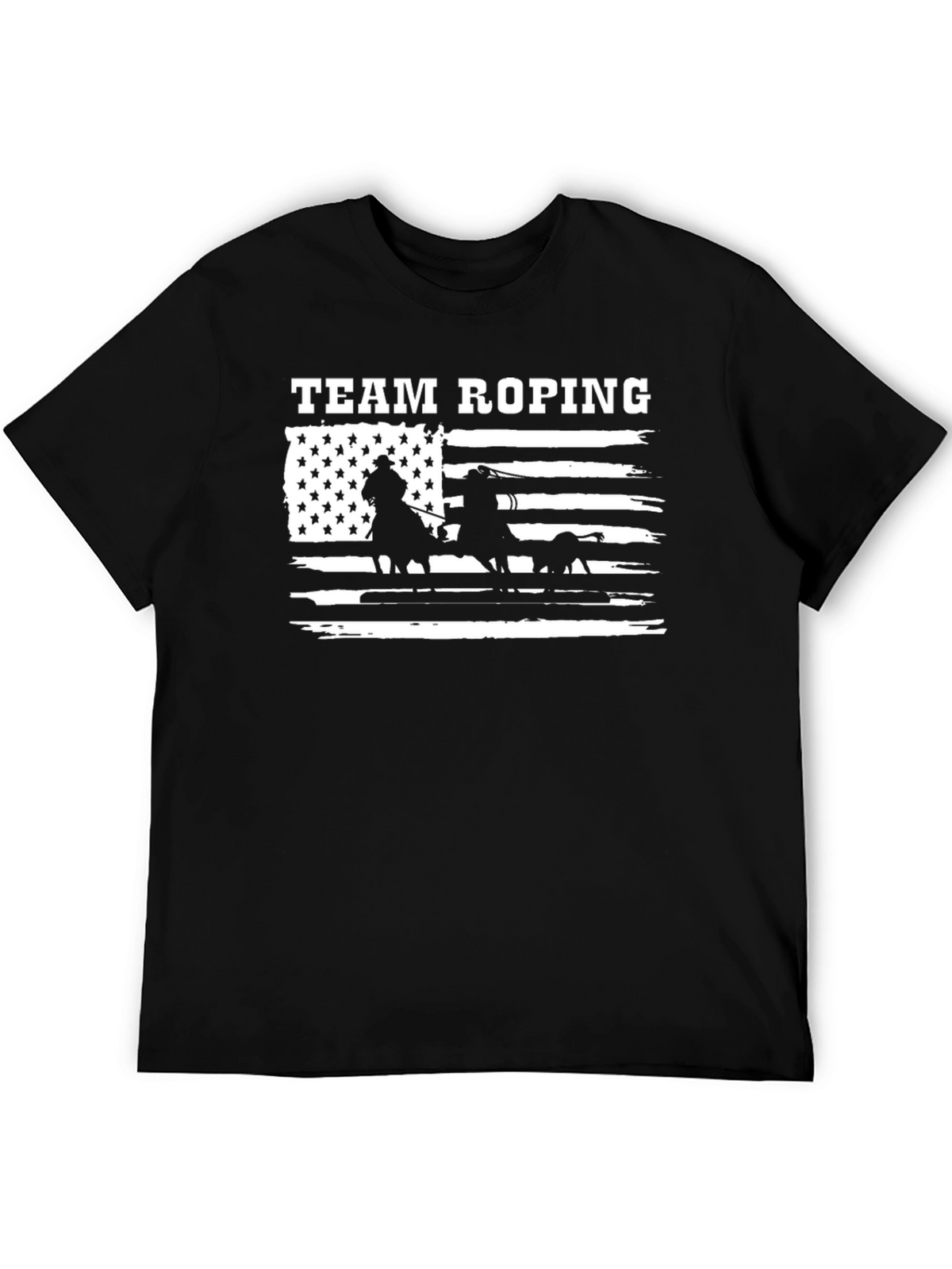 Team Roping American Flag Graphic Tee