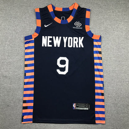 Men's New York Knicks RJ Barrett Navy Swingman Player Jerseys - City Edition