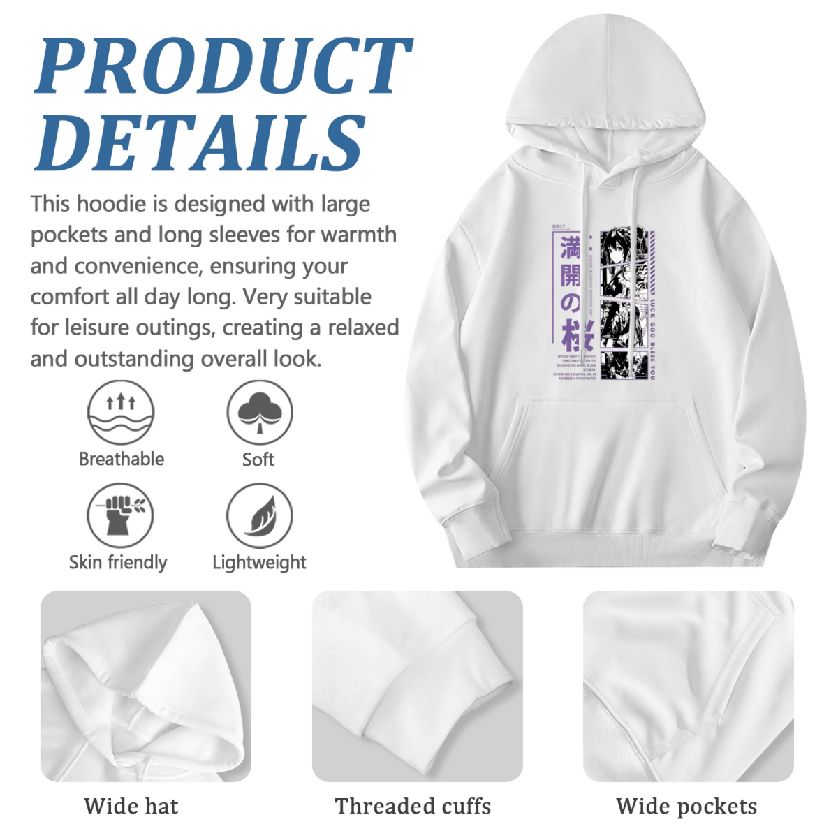 Japanese Anime Manga Art Stylish Street Hoodie