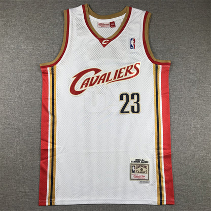 Men's Cleveland Cavaliers LeBron James #23 White 2003-04 Hardwood Classics Swingman Jerseys