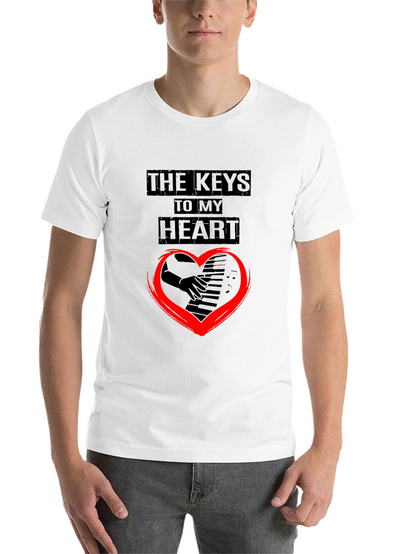 The Keys To My Heart Graphic Black T-Shirt
