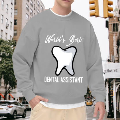 World's Best Dental Assistant Cute Tooth Graphic Crewneck Sweatshirt