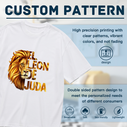 El Leon De Juda Golden Lion Faith Graphic T-Shirt
