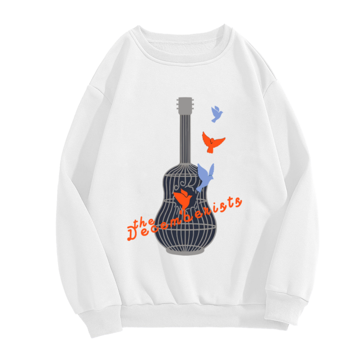 The Decemberists Guitar Bird Indie Band Vintage Crewneck Sweatshirt