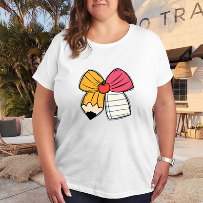 Teacher Apple Pencil Back To School Graphic Tee