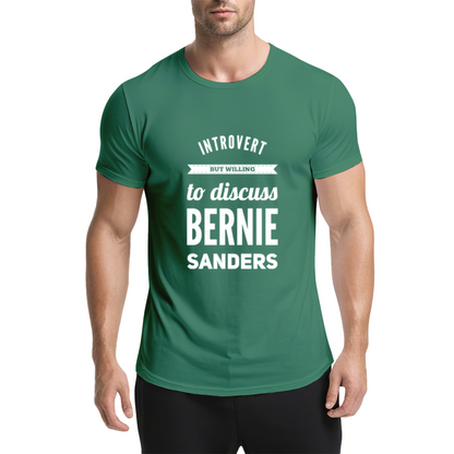 Bernie Sanders Introvert Quote Pink T-Shirt, Intellectual Liberal Artistic Top