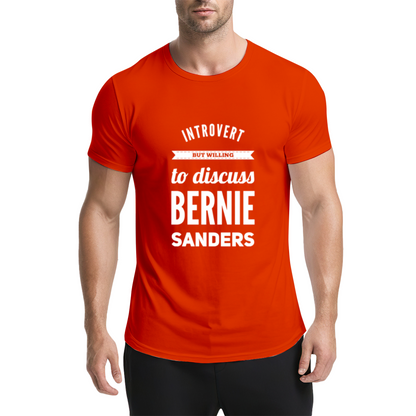 Bernie Sanders Introvert Quote Pink T-Shirt, Intellectual Liberal Artistic Top