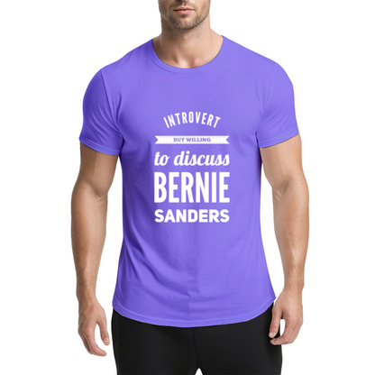Bernie Sanders Introvert Quote Pink T-Shirt, Intellectual Liberal Artistic Top