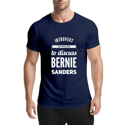 Bernie Sanders Introvert Quote Pink T-Shirt, Intellectual Liberal Artistic Top