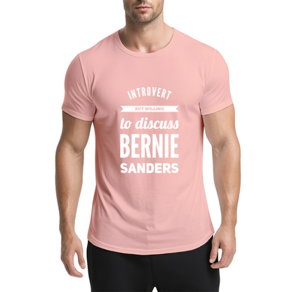 Bernie Sanders Introvert Quote Pink T-Shirt, Intellectual Liberal Artistic Top