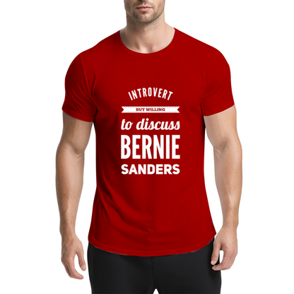 Bernie Sanders Introvert Quote Pink T-Shirt, Intellectual Liberal Artistic Top