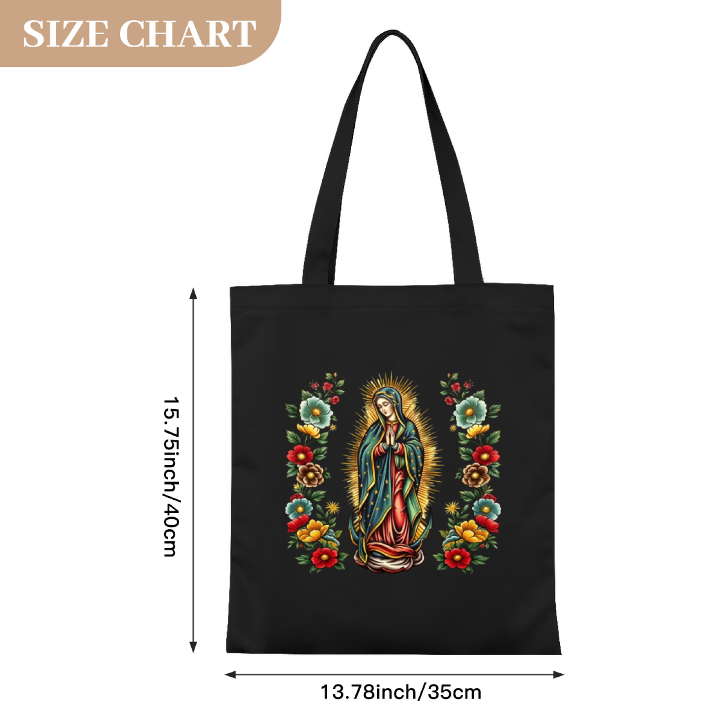 Floral Mosque Print Canvas Tote | Minimal Muslim Lightweight Carry Handbag