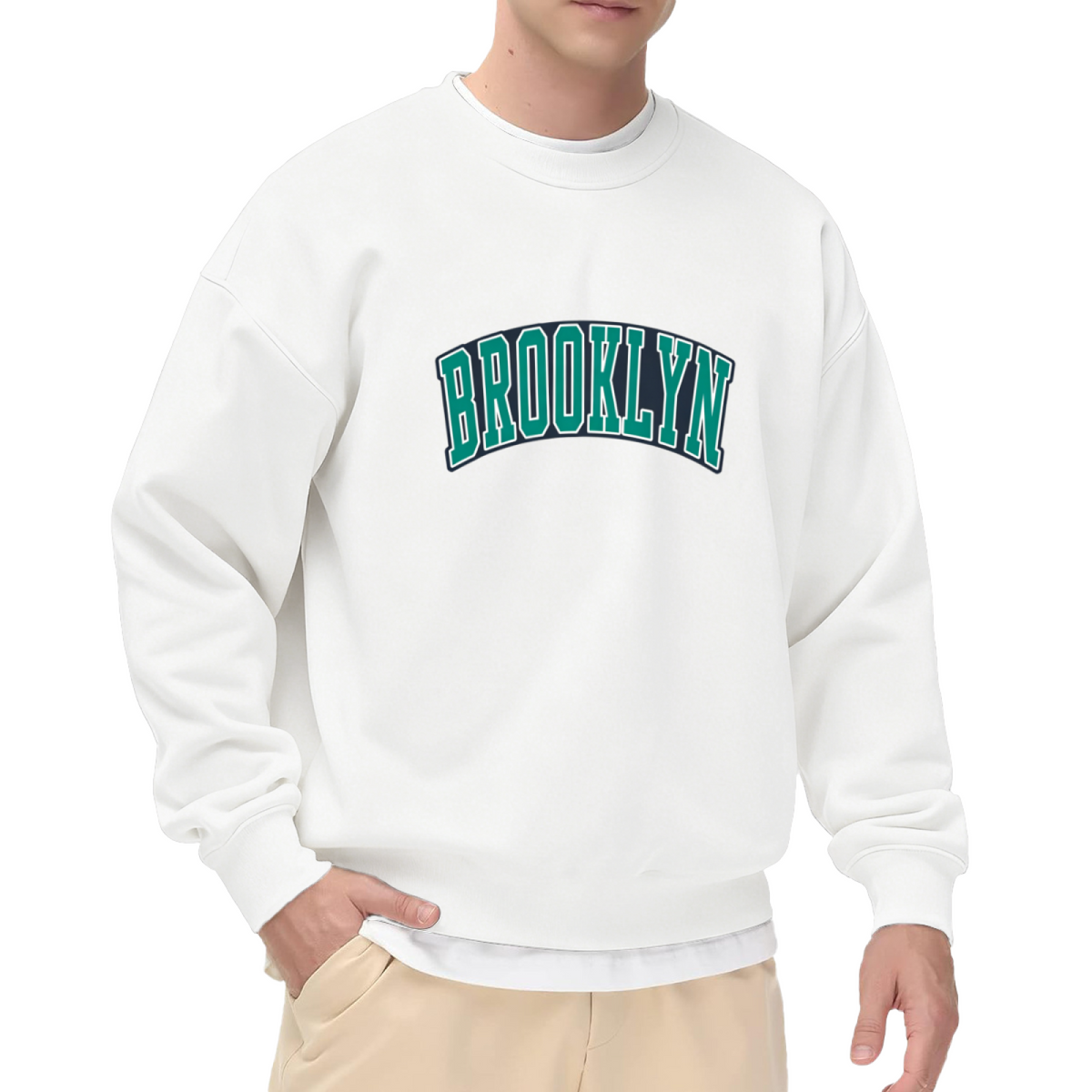 Retro Brooklyn Letter Vintage Crewneck Sweatshirt