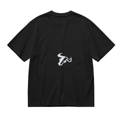 Men's Minimal Single Bull Head Sport Logo Casual Short Sleeve Tee