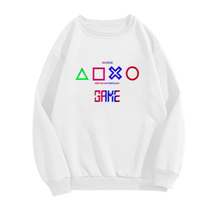 Glitch Game Buttons THE SYSTEM GAME Graphic Sweatshirt