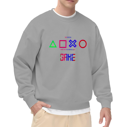 Glitch Game Buttons THE SYSTEM GAME Graphic Sweatshirt