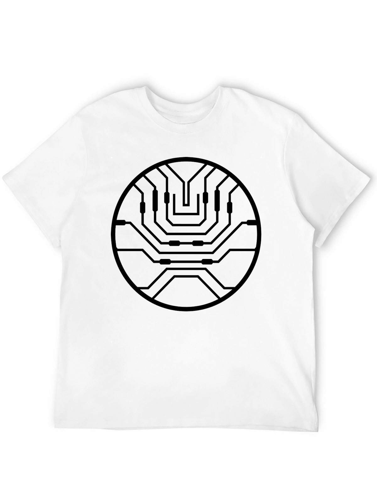 Tech Circuit Black Graphic Tee