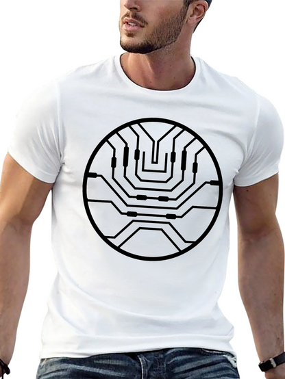 Tech Circuit Black Graphic Tee