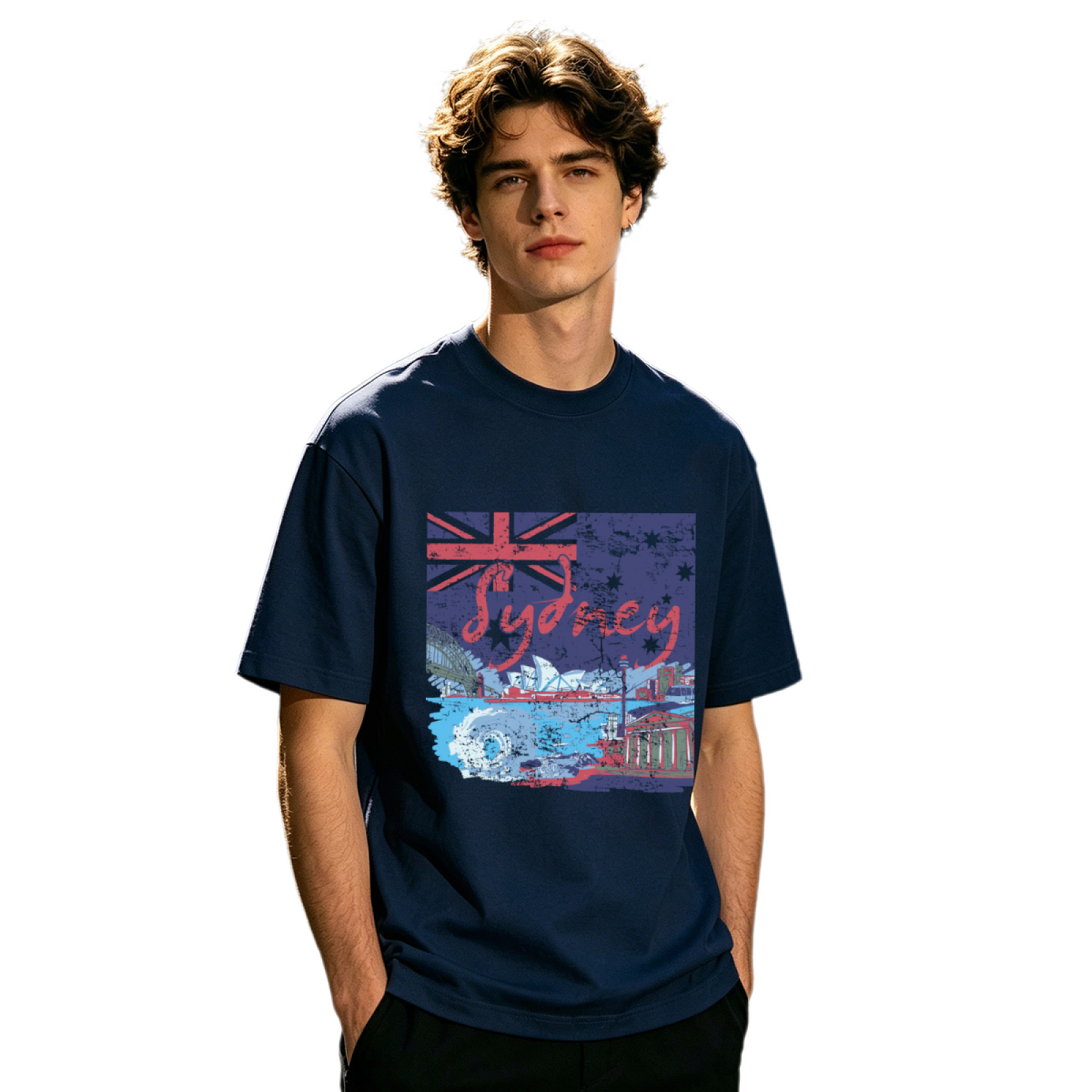 Men's Retro Beard Zigzag Vintage T-Shirt