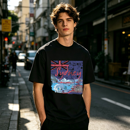 Men's Retro Beard Zigzag Vintage T-Shirt