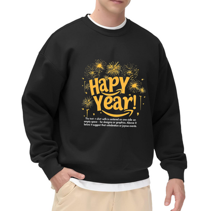 Happy New Year Fireworks Festive Crewneck Sweatshirt