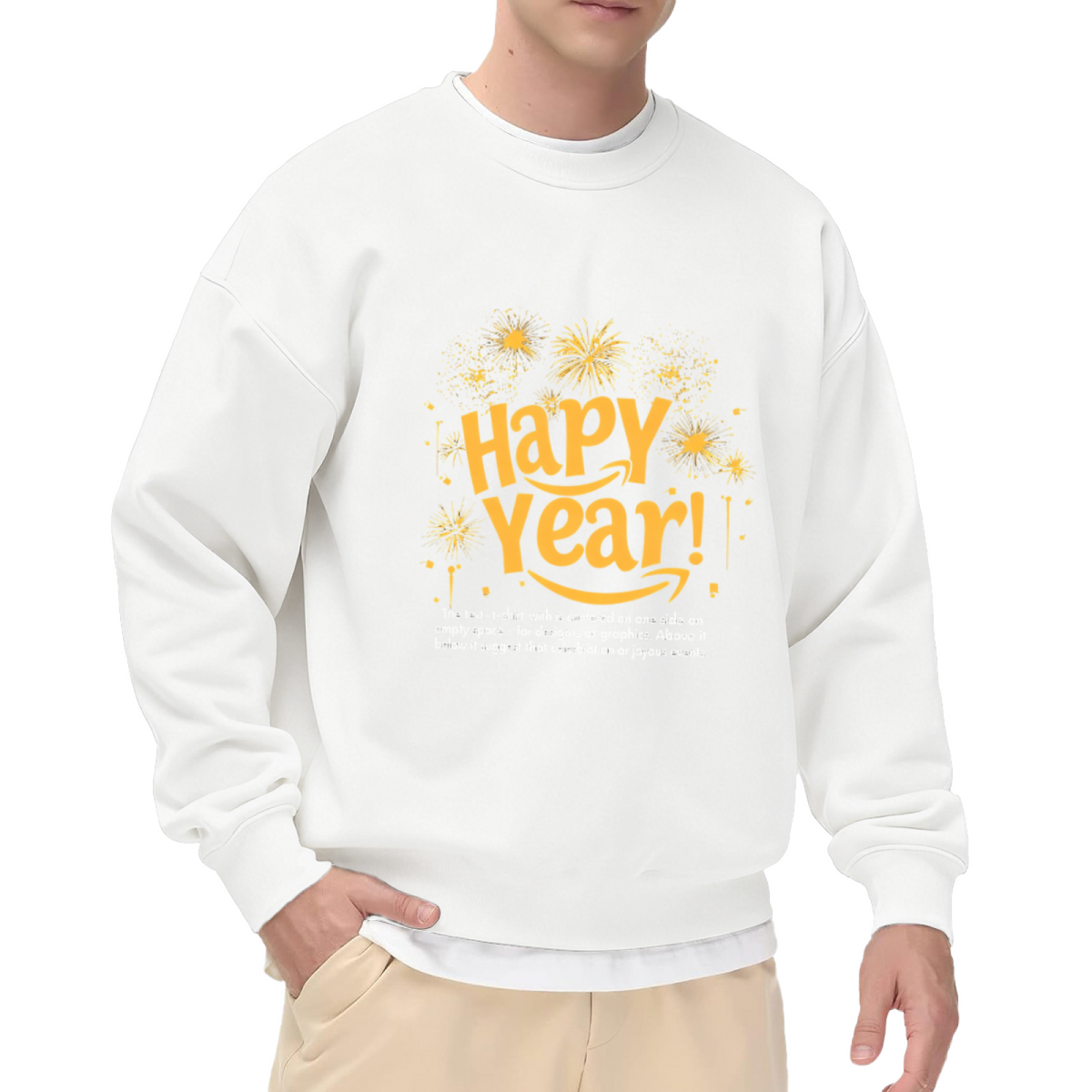 Happy New Year Fireworks Festive Crewneck Sweatshirt