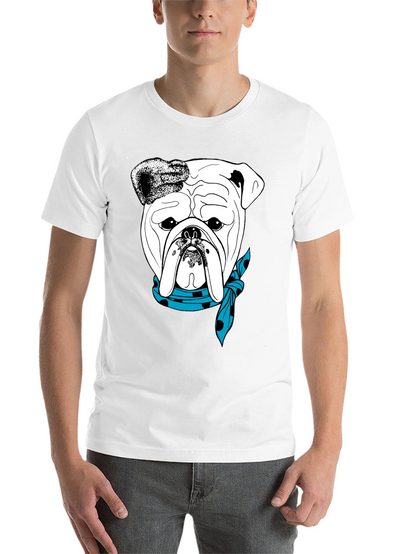 Bulldog Bandana Graphic Tee - Stylish Dog Lover T-Shirt