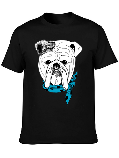 Bulldog Bandana Graphic Tee - Stylish Dog Lover T-Shirt