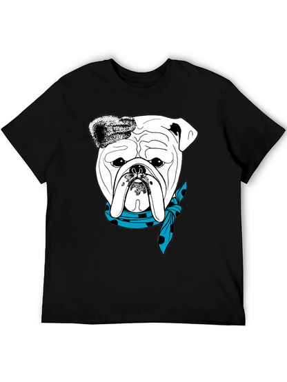 Bulldog Bandana Graphic Tee - Stylish Dog Lover T-Shirt