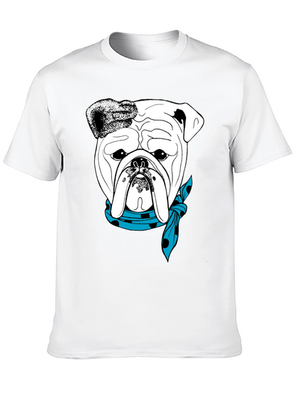 Bulldog Bandana Graphic Tee - Stylish Dog Lover T-Shirt