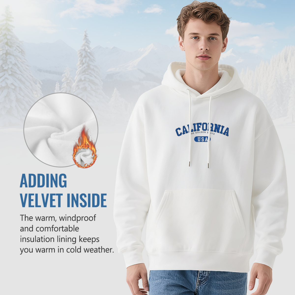 Classic CALIFORNIA USA Vintage College Hoodie