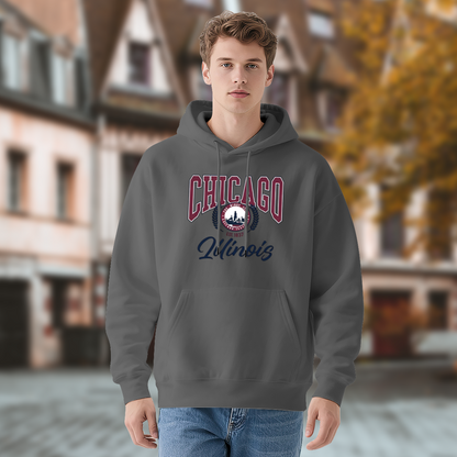 Chicago Illinois Classic Varsity City Pride Hoodie