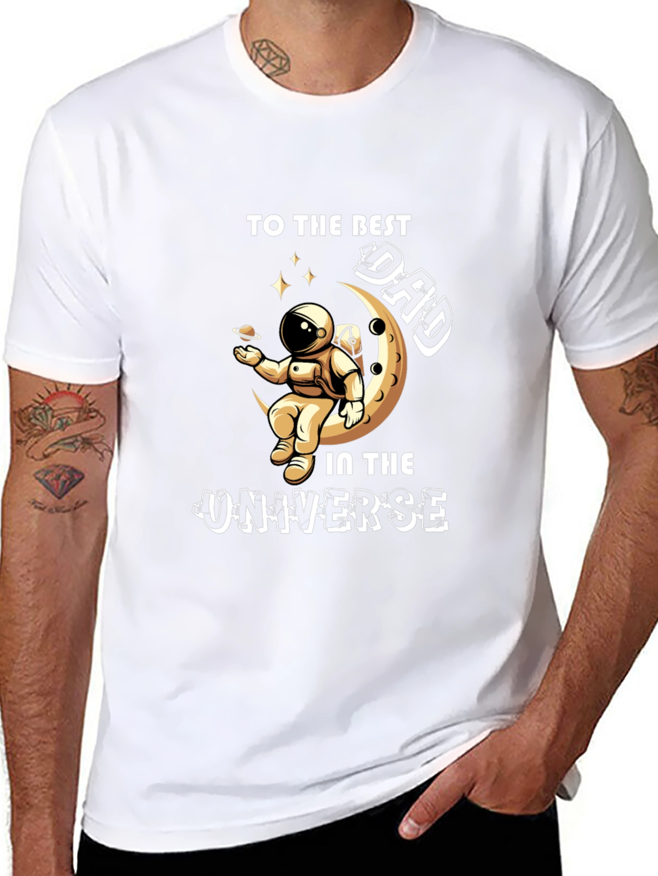 Best Dad in the Universe Graphic T-Shirt
