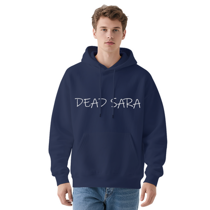 DEAD SARA Simple Handwritten Text Gray Hoodie, Rock Fan Comfort Hooded Top