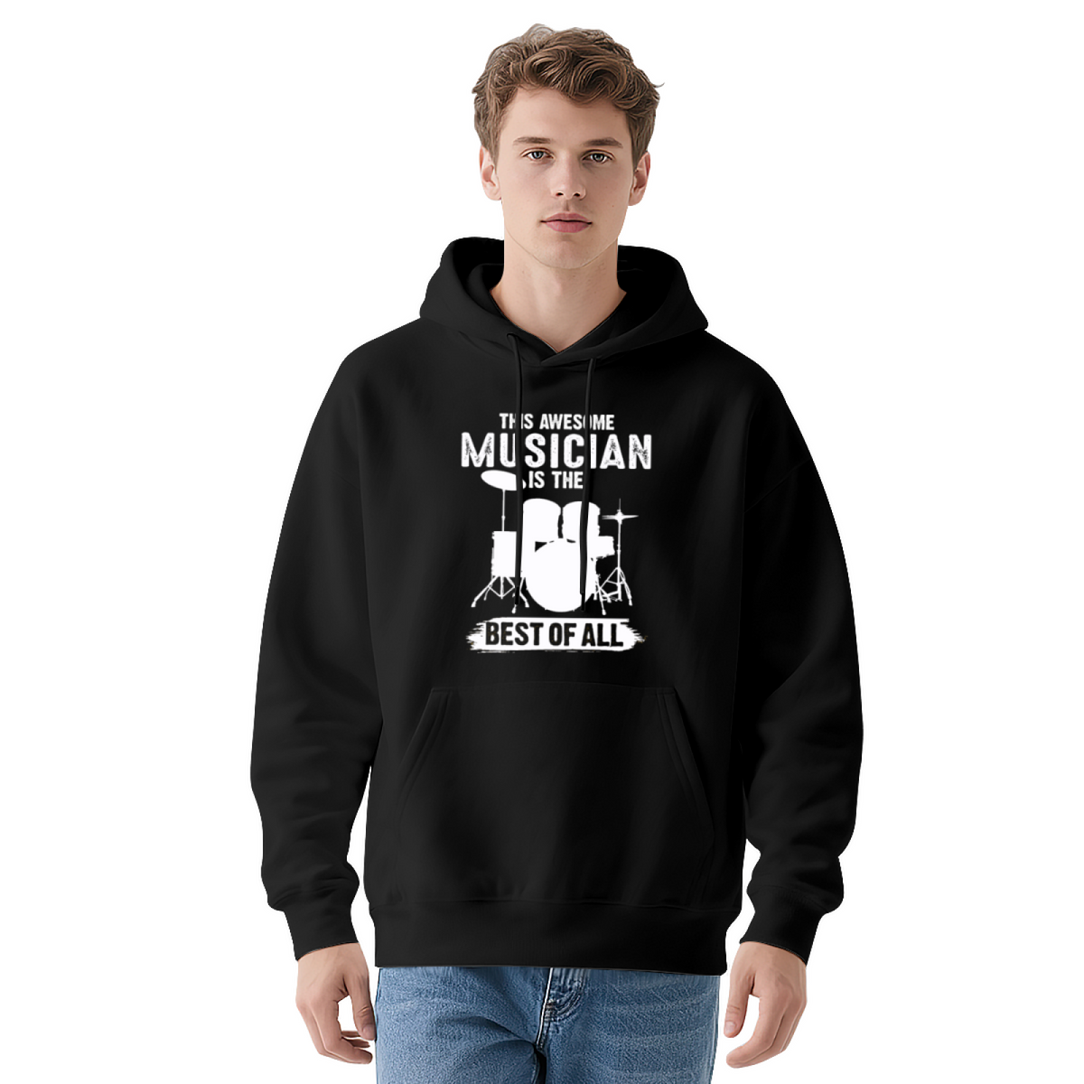 Men's Musician Hoodie: This Awesome Musician Is The Best, Comfy Fit