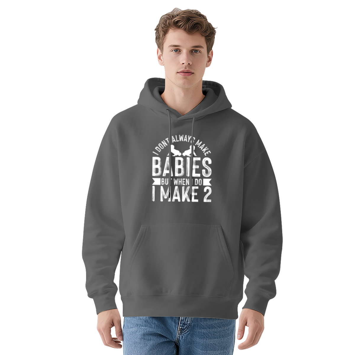 I Don't Always Make Babies Funny Dad Red Hoodie, Cozy Warm Family Sweatshirt
